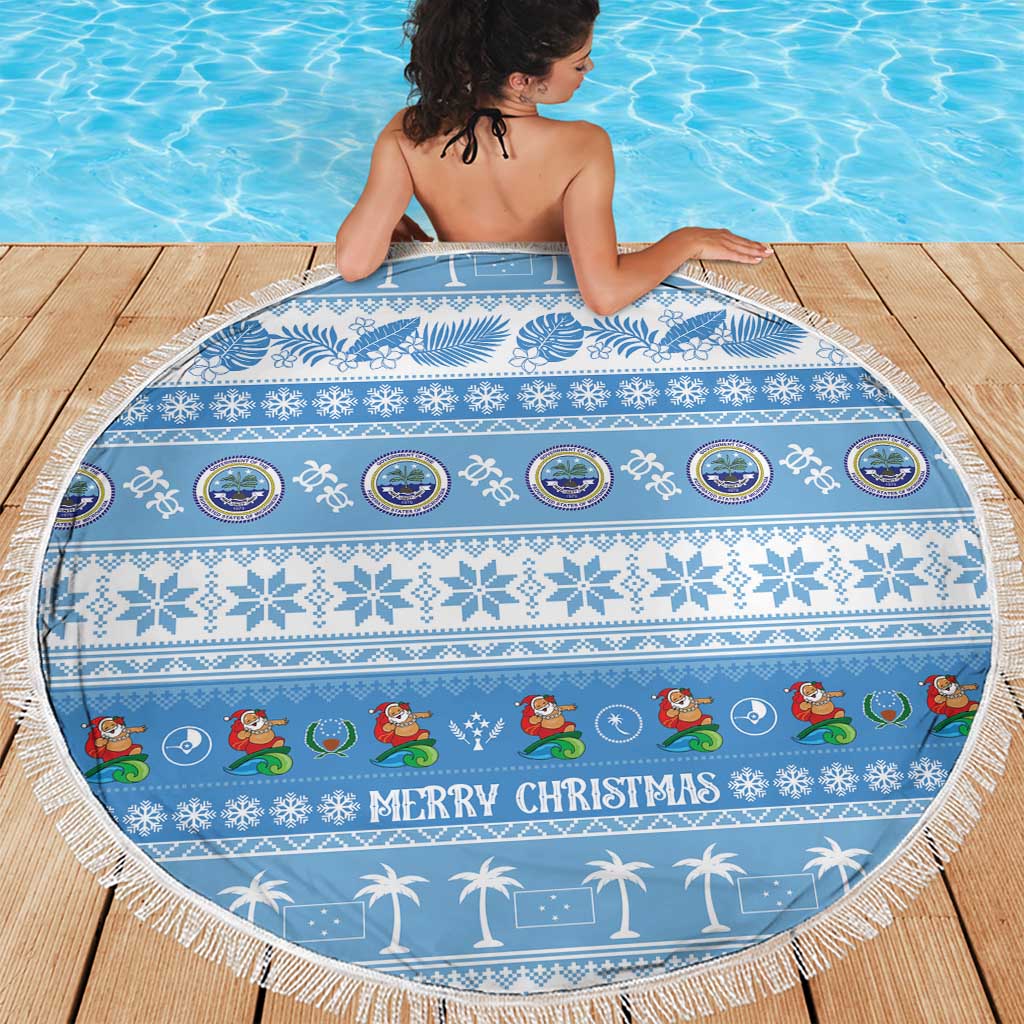 FSM Christmas Beach Blanket Merry Xmas Federated States of Micronesia - Polynesian Pride