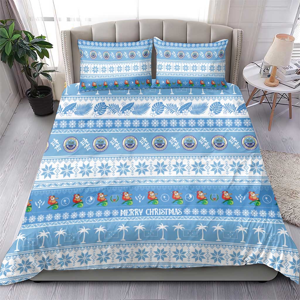 FSM Christmas Bedding Set Merry Xmas Federated States of Micronesia - Polynesian Pride