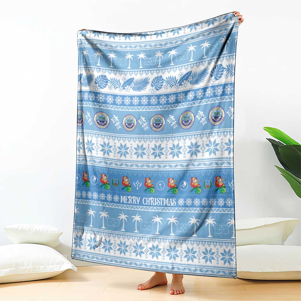 FSM Christmas Blanket Merry Xmas Federated States of Micronesia - Polynesian Pride