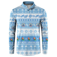 FSM Christmas Button Sweatshirt Merry Xmas Federated States of Micronesia - Polynesian Pride