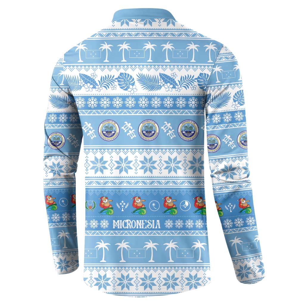 FSM Christmas Button Sweatshirt Merry Xmas Federated States of Micronesia - Polynesian Pride