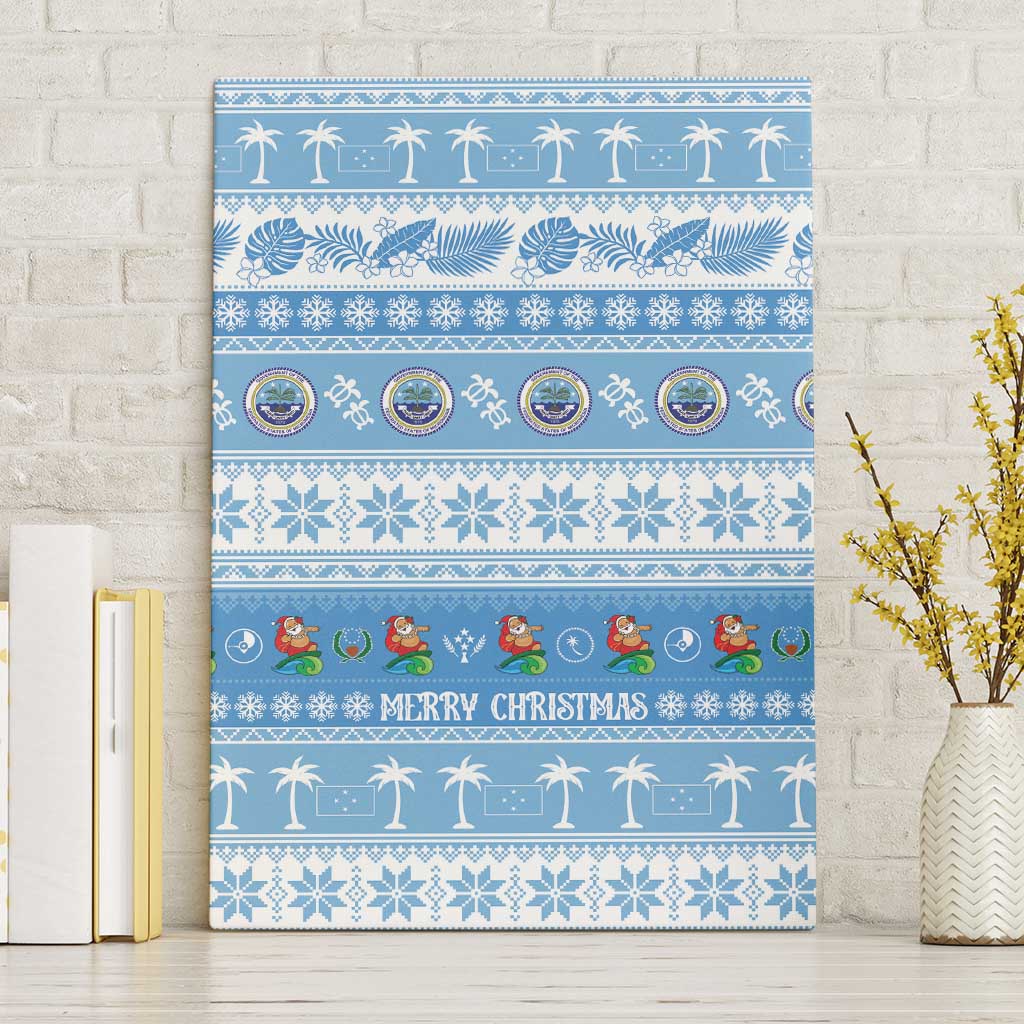 FSM Christmas Canvas Wall Art Merry Xmas Federated States of Micronesia - Polynesian Pride