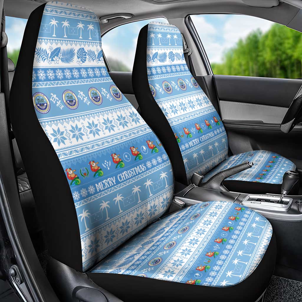 FSM Christmas Car Seat Cover Merry Xmas Federated States of Micronesia - Polynesian Pride