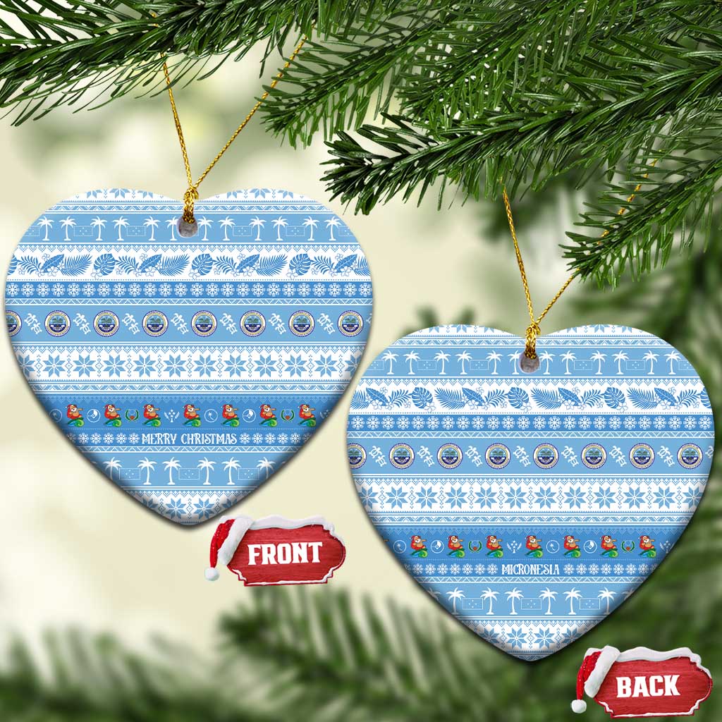 FSM Christmas Ceramic Ornament Merry Xmas Federated States of Micronesia - Polynesian Pride