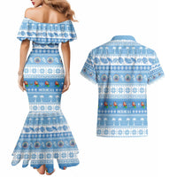 FSM Christmas Couples Matching Mermaid Dress and Hawaiian Shirt Merry Xmas Federated States of Micronesia - Polynesian Pride