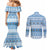 FSM Christmas Couples Matching Mermaid Dress and Long Sleeve Button Shirt Merry Xmas Federated States of Micronesia - Polynesian Pride