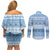 FSM Christmas Couples Matching Off Shoulder Short Dress and Long Sleeve Button Shirt Merry Xmas Federated States of Micronesia - Polynesian Pride