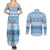 FSM Christmas Couples Matching Summer Maxi Dress and Long Sleeve Button Shirt Merry Xmas Federated States of Micronesia - Polynesian Pride