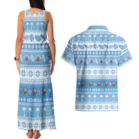 FSM Christmas Couples Matching Tank Maxi Dress and Hawaiian Shirt Merry Xmas Federated States of Micronesia - Polynesian Pride