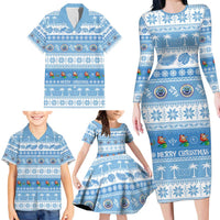 FSM Christmas Family Matching Long Sleeve Bodycon Dress and Hawaiian Shirt Merry Xmas Federated States of Micronesia - Polynesian Pride