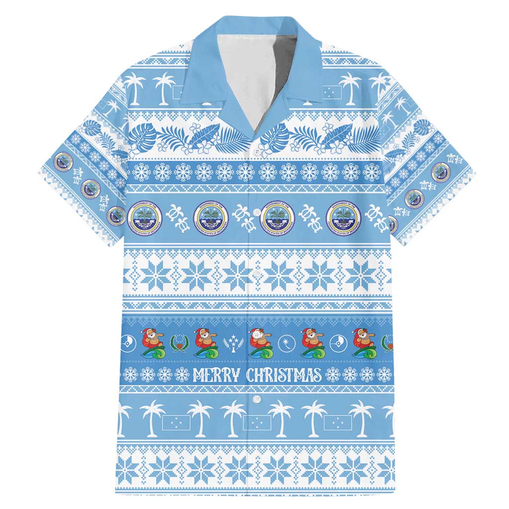 FSM Christmas Family Matching Mermaid Dress and Hawaiian Shirt Merry Xmas Federated States of Micronesia - Polynesian Pride