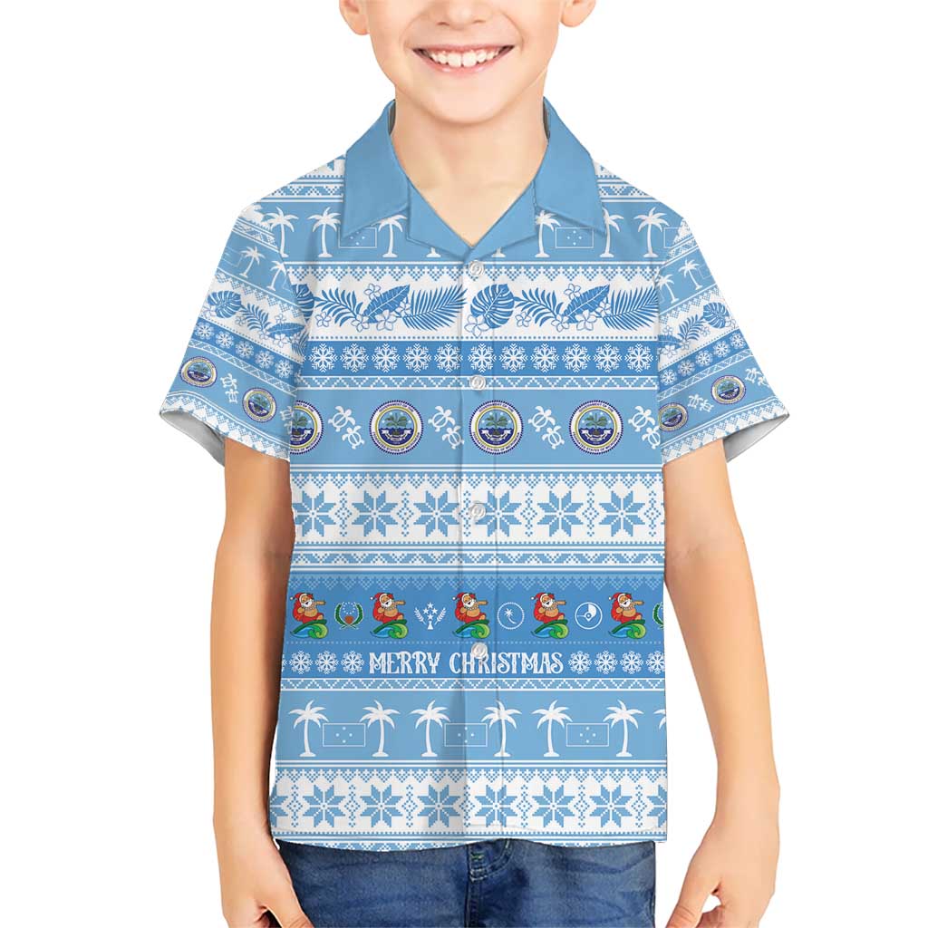 FSM Christmas Kid Hawaiian Shirt Merry Xmas Federated States of Micronesia - Polynesian Pride