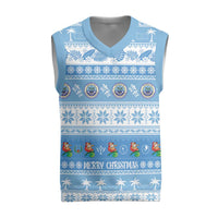 FSM Christmas Knitted V-Neck Vest Merry Xmas Federated States of Micronesia - Polynesian Pride