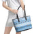 FSM Christmas Leather Tote Bag Merry Xmas Federated States of Micronesia - Polynesian Pride