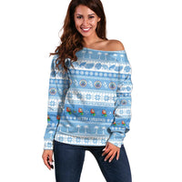 FSM Christmas Off Shoulder Sweater Merry Xmas Federated States of Micronesia - Polynesian Pride
