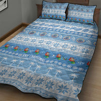 FSM Christmas Quilt Bed Set Merry Xmas Federated States of Micronesia - Polynesian Pride