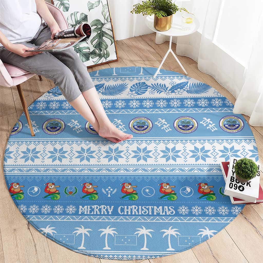 FSM Christmas Round Carpet Merry Xmas Federated States of Micronesia - Polynesian Pride