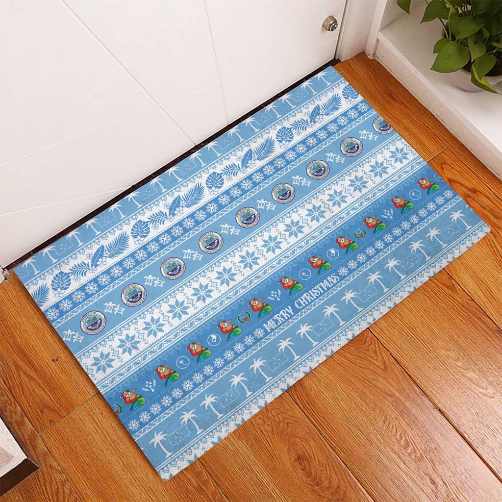 FSM Christmas Rubber Doormat Merry Xmas Federated States of Micronesia - Polynesian Pride