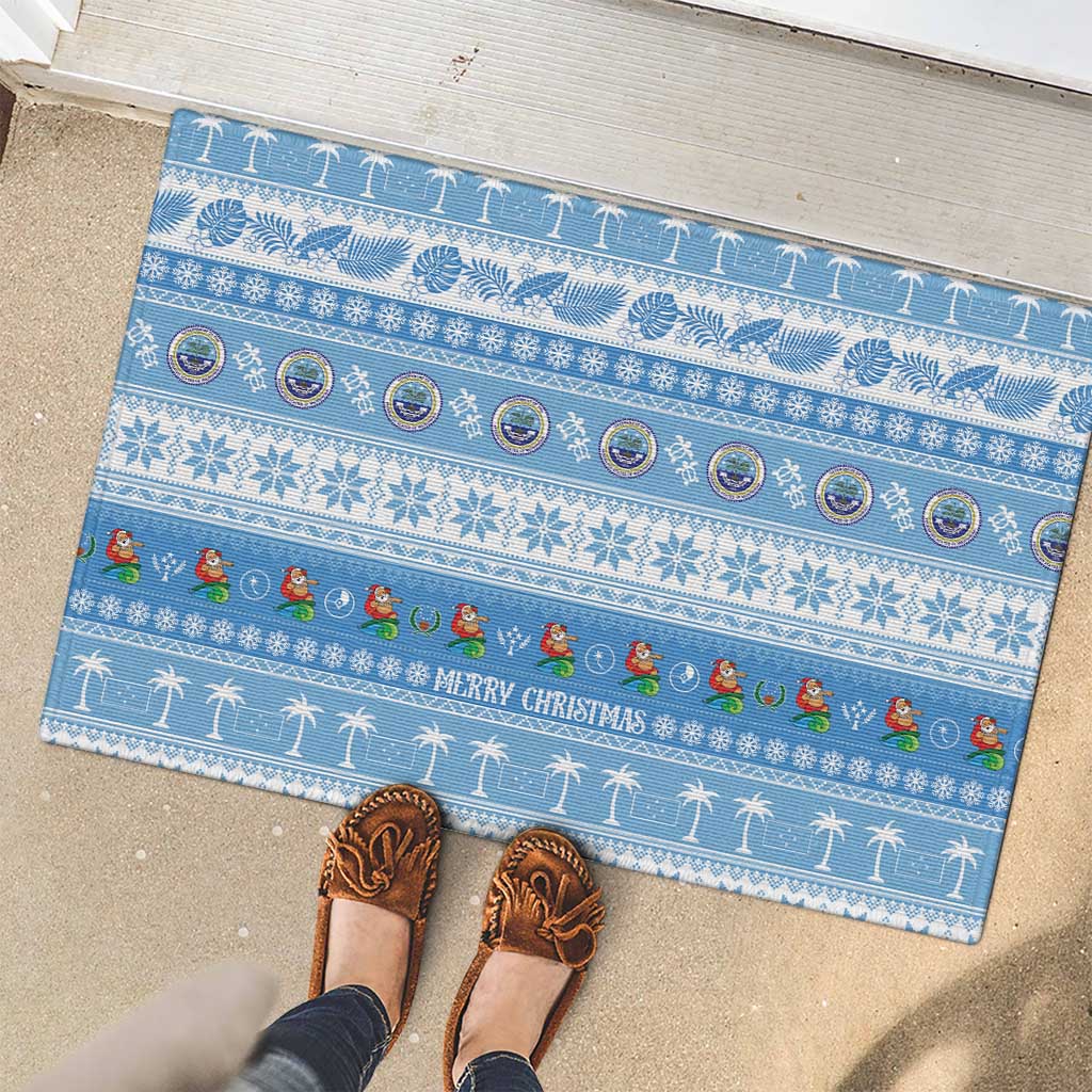FSM Christmas Rubber Doormat Merry Xmas Federated States of Micronesia - Polynesian Pride