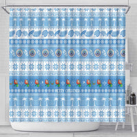 FSM Christmas Shower Curtain Merry Xmas Federated States of Micronesia - Polynesian Pride