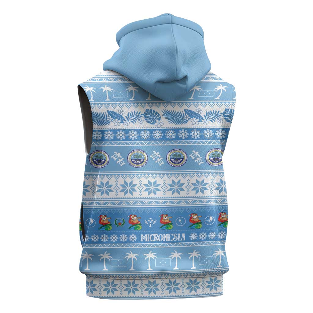 FSM Christmas Sleeveless Hoodie Merry Xmas Federated States of Micronesia - Polynesian Pride