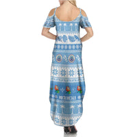 FSM Christmas Summer Maxi Dress Merry Xmas Federated States of Micronesia - Polynesian Pride