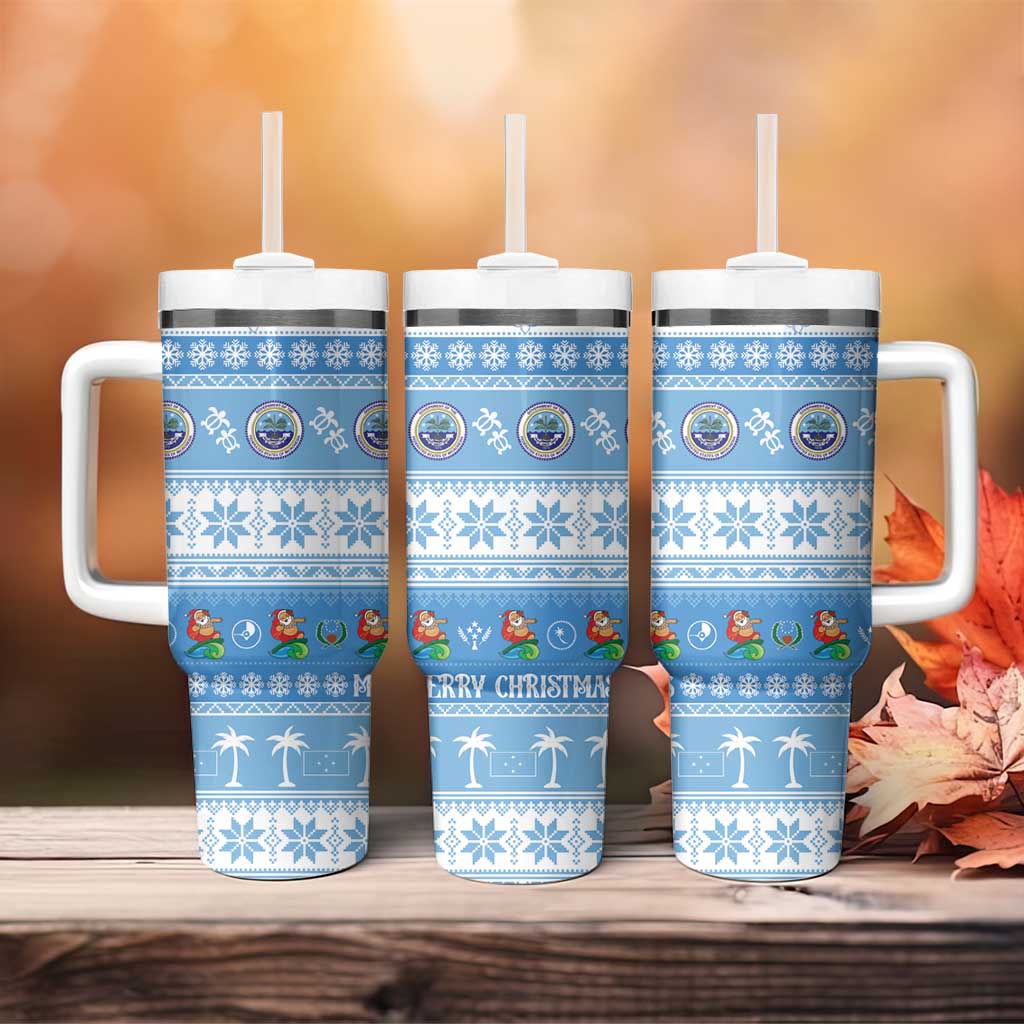 FSM Christmas Tumbler With Handle Merry Xmas Federated States of Micronesia - Polynesian Pride