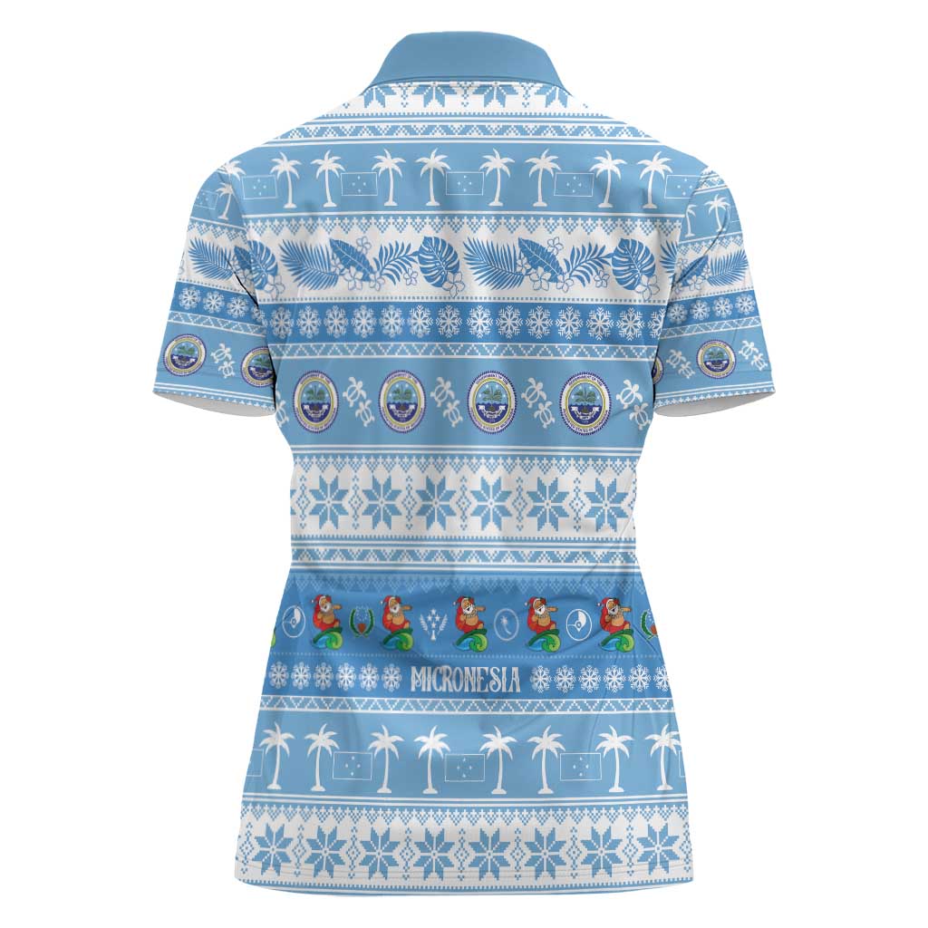 FSM Christmas Women Polo Shirt Merry Xmas Federated States of Micronesia - Polynesian Pride