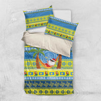 Palau Christmas Bedding Set Chilling Santa Ungil Kurismas - Polynesian Pride