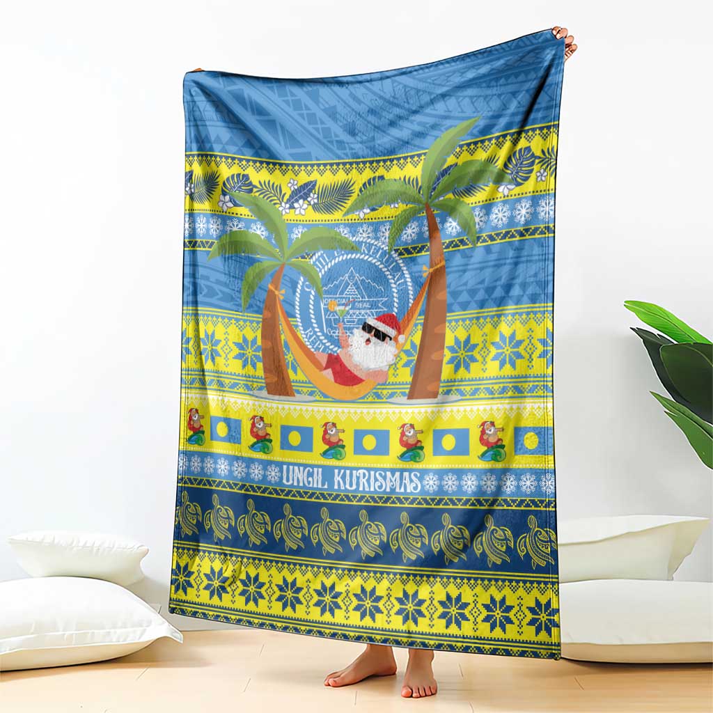 Palau Christmas Blanket Chilling Santa Ungil Kurismas - Polynesian Pride