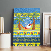 Palau Christmas Canvas Wall Art Chilling Santa Ungil Kurismas - Polynesian Pride