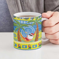 Palau Christmas Ceramic Mug Chilling Santa Ungil Kurismas - Polynesian Pride