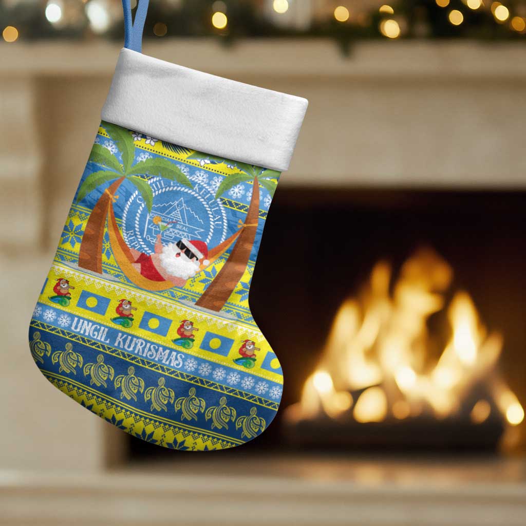Palau Christmas Stocking Chilling Santa Ungil Kurismas - Polynesian Pride