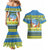 Palau Christmas Couples Matching Mermaid Dress and Hawaiian Shirt Chilling Santa Ungil Kurismas - Polynesian Pride