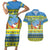 Palau Christmas Couples Matching Short Sleeve Bodycon Dress and Hawaiian Shirt Chilling Santa Ungil Kurismas - Polynesian Pride