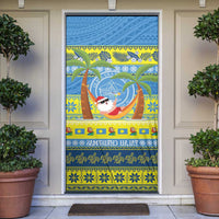 Palau Christmas Door Cover Chilling Santa Ungil Kurismas - Polynesian Pride