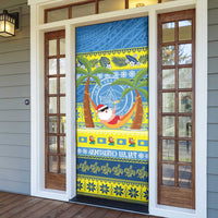 Palau Christmas Door Cover Chilling Santa Ungil Kurismas - Polynesian Pride