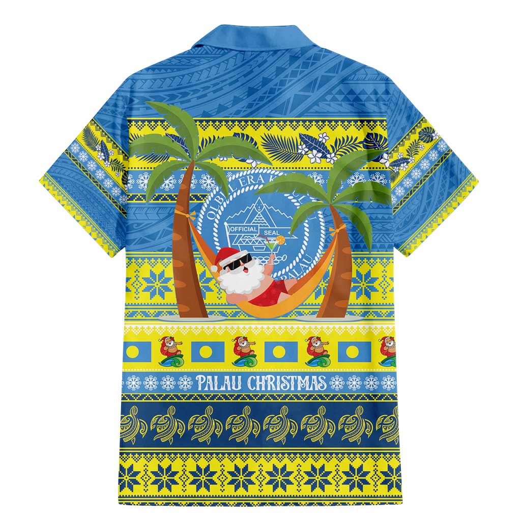 Palau Christmas Family Matching Mermaid Dress and Hawaiian Shirt Chilling Santa Ungil Kurismas - Polynesian Pride