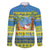 Palau Christmas Family Matching Off The Shoulder Long Sleeve Dress and Hawaiian Shirt Chilling Santa Ungil Kurismas - Polynesian Pride