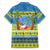 Palau Christmas Family Matching Off Shoulder Short Dress and Hawaiian Shirt Chilling Santa Ungil Kurismas - Polynesian Pride