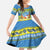 Palau Christmas Family Matching Short Sleeve Bodycon Dress and Hawaiian Shirt Chilling Santa Ungil Kurismas - Polynesian Pride