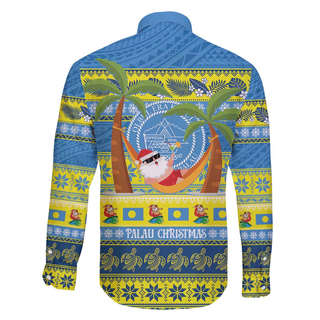 Palau Christmas Family Matching Tank Maxi Dress and Hawaiian Shirt Chilling Santa Ungil Kurismas - Polynesian Pride