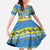 Palau Christmas Kid Short Sleeve Dress Chilling Santa Ungil Kurismas - Polynesian Pride