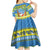 Palau Christmas Kid Short Sleeve Dress Chilling Santa Ungil Kurismas - Polynesian Pride