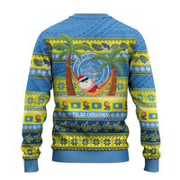 Palau Christmas Ugly Christmas Sweater Chilling Santa Ungil Kurismas - Polynesian Pride