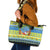 Palau Christmas Leather Tote Bag Chilling Santa Ungil Kurismas - Polynesian Pride