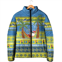 Palau Christmas Padded Jacket Chilling Santa Ungil Kurismas - Polynesian Pride