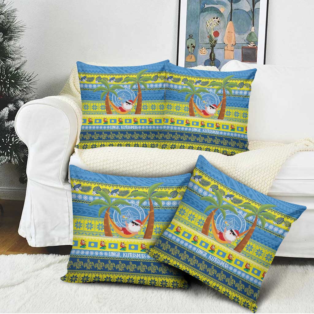 Palau Christmas Pillow Cover Chilling Santa Ungil Kurismas - Polynesian Pride