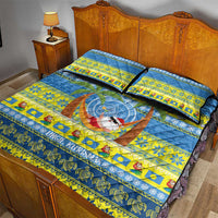 Palau Christmas Quilt Bed Set Chilling Santa Ungil Kurismas - Polynesian Pride