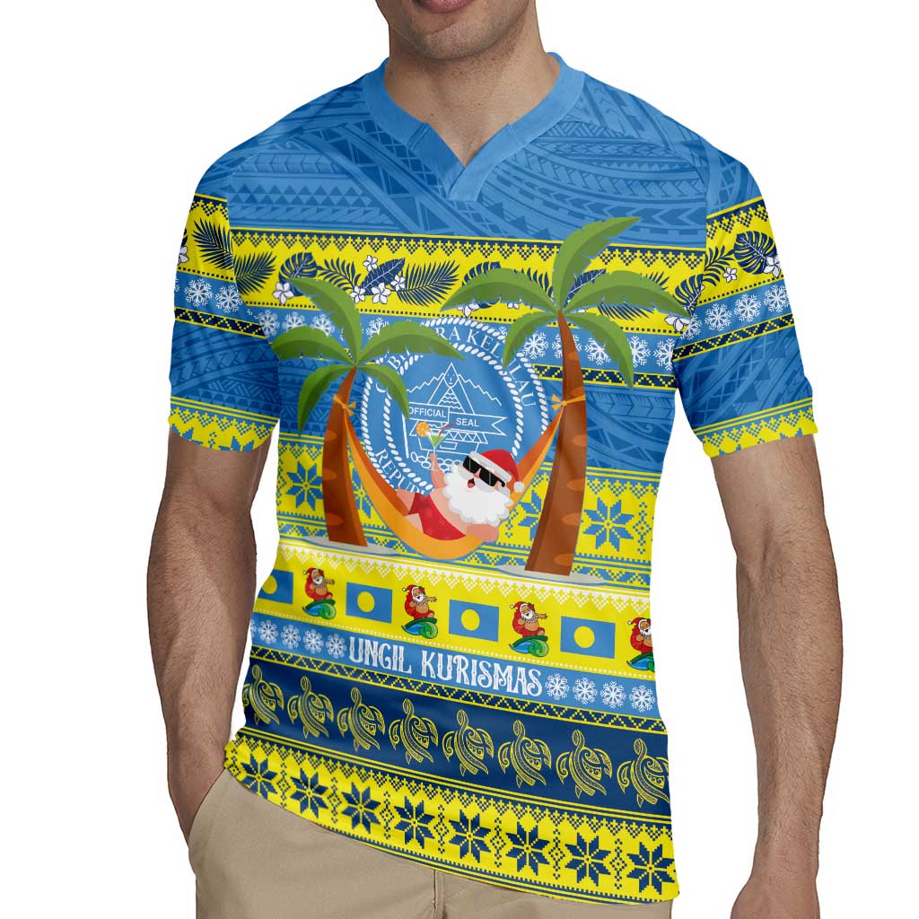 Palau Christmas Rugby Jersey Chilling Santa Ungil Kurismas - Polynesian Pride
